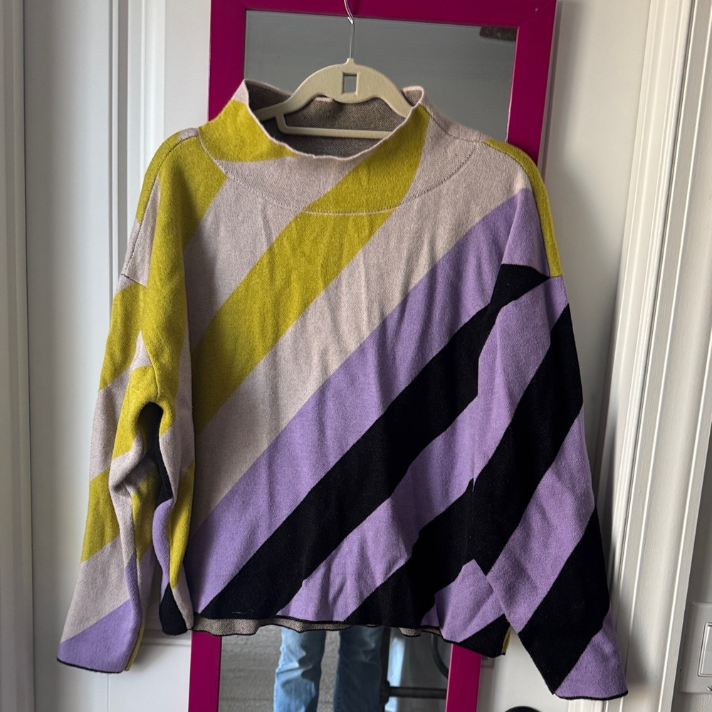 Anthropologie Multicolor Cowl Neck Sweater